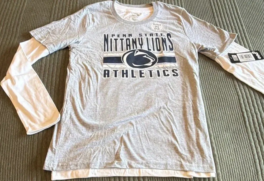Gen2 Penn State Nittany Lions Youth Long Sleeve Shirt Gray/White L (14/16)